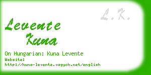 levente kuna business card